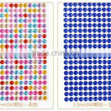 Colorful Love Heart Shape Self-adhesive Acrylic Rhinestone Sticker,Crystal Rhinestone Sticker photo-4