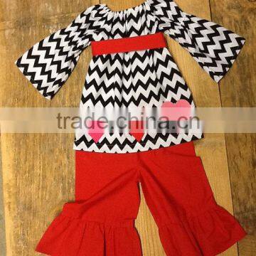 Christmas Clothing Sets Baby Girls Candy Top Pants Sets Kids Chevron Christmas Boutique Outfits photo-3
