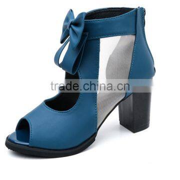 Zm50269b 2017 Spring and Summer New Style Lady Chunky Heels Sandal Bowknot Sandals Shoes Women photo-6