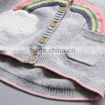 S17699A Children Sweaters Rainbow Pattern Girls Clothes Kids Sweaters photo-5