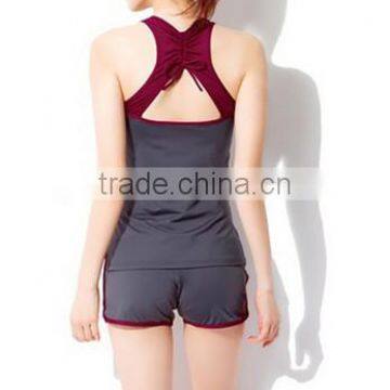 Red Summer Women Yoga Coordinates Wear Modal Sport Clothes photo-3