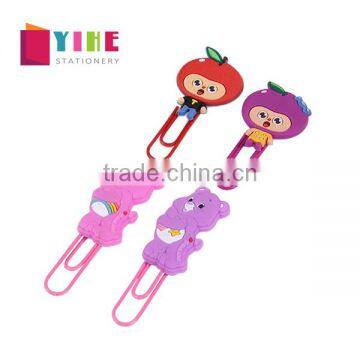 Animal shape silica gel paper clip customizable cartoon clip