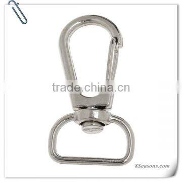 Silver Tone "D" Shaped Clasps for Key Ring