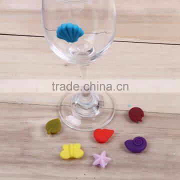 Wholesale Silicone Wine Glass Charms Multicolor Colorful Wine Glass Markers