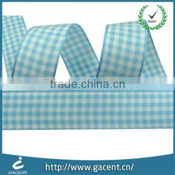 Factory supply smooth face printing tartan satin ribbon