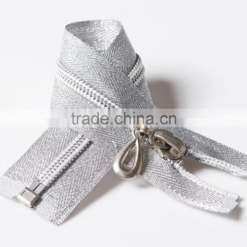 5# Open end Silver Teeth Nylon Zippers