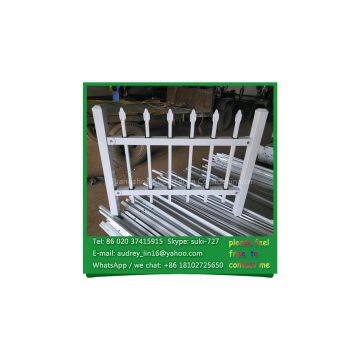 19 x 19 tube metal garden fence white tubular steel fence