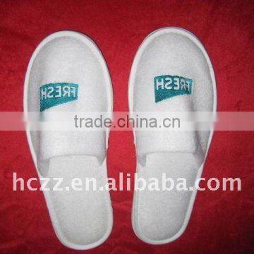 100% cotton velour hotel slippers