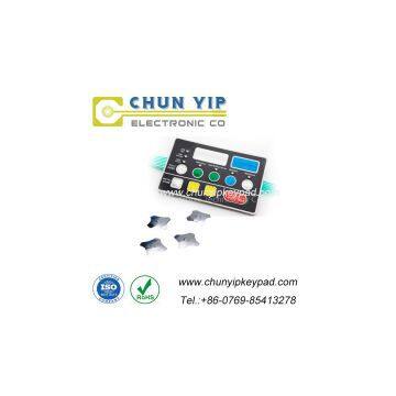Led membrane keyboard switch with metal dome