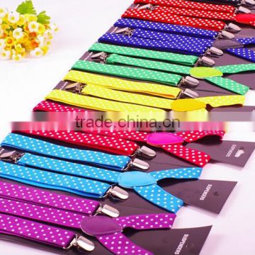 Polka Dot Braces Suspenders Elasticated Adjustable Polkadot Boys Girls 2.5cm/1"