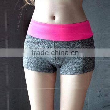 Compression Fold Over Yoga Wear Wholesale Womens Running Shorts photo-2