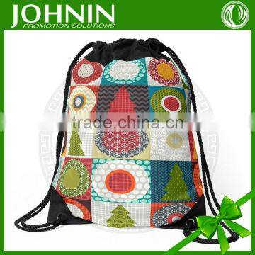 wholesale custom size promotional Christmas drawstring bag