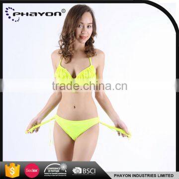 < OEM>beachwear photo halter bikini high neck crop top bikini