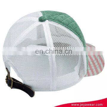 2017New Fresh Custom High Quality Spandex Mesh Trucker Cap Hat Snapback Cap With Washed Broken Brim