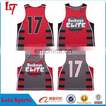New Design Sportswear Lacrosse Jersey/ Cheap Price Custom Women Reversible Lacrosse Pennies