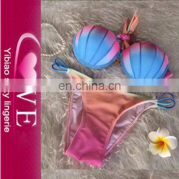 Dropshipping Hot Brazil Gradient Swimwear Sexy Stylish Bra Girls Bikini Bra