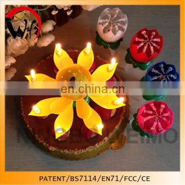 rotate flower opening singing amazing candles europe