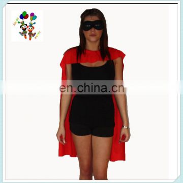 Custom Fancy Dress Red Superhero Girls Party Capes with Eye Mask HPC-0561