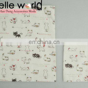 Customized size cute cat printing gift fabric drawstring cotton bag