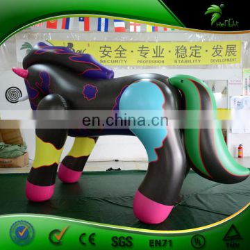Inflatable Bouncing Horse Toy Custom Color UV Printing Inflatables Cartoon Animal Balloon