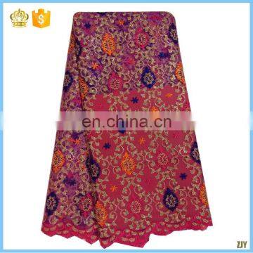 2016 Top design french lace/high quality tulle lace african french net lace fabric with sequins MD16041043
