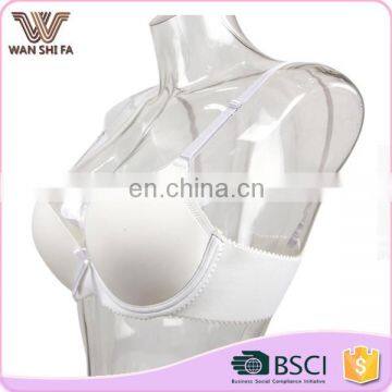 Pure white customsize size breathable high quality bra factory in china