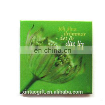 Green color flower souvenir fridge magnet