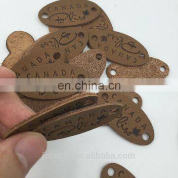 Custom personalized logo genuine leather label/ leather patch and tags for garment