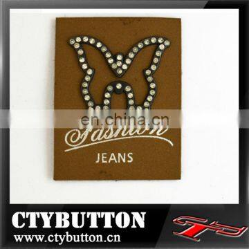 wholesale pu label/metal garment label