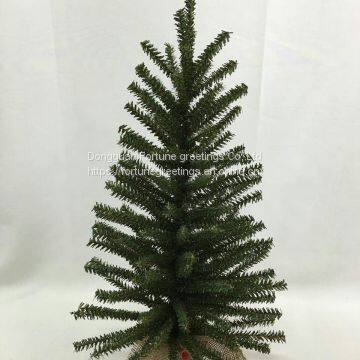 Artificial christmas burlap tree