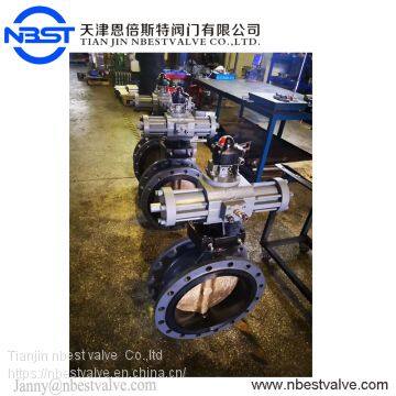 DN500 Hydraulic Actuator Carbon Steel Flange Butterfly Valve