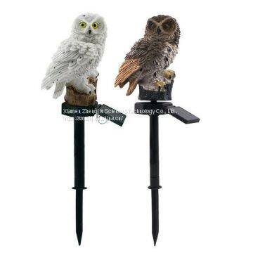 European Style Retro Resin Solar Simulation Owl Garden to Insert Small Night Light Garden Crafts Place photo-5