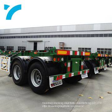 Skeleton 2axles 20FT Container Chassis Container Semi Truck Trailer photo-3