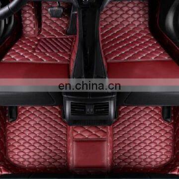 Leather Car Floor Mats Waterproof without LOGO Fit for Infiniti G37 2008~2013 Sedan 4-Door wine red