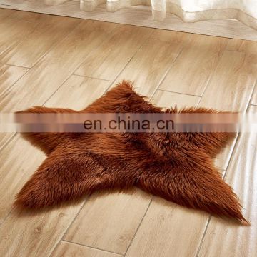 custom size and color artificial fur rug for living room