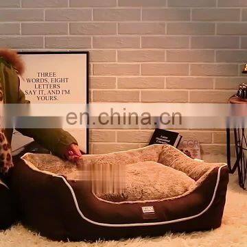 Durable Pet Bed Machine Washable Medium Dog Bed Comfortable Plush Puppy Pet sofa