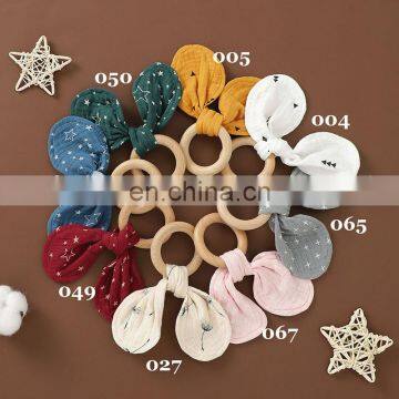 Eco-friendly Bow Knot Organic Baby Teething Ring Toy photo-3