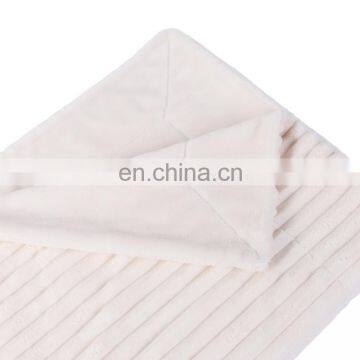 Custom New Design Ultra-soft Warm and Strong Jacquard Striped Flannel Fleece Blanket Winter Blankets for Home photo-5