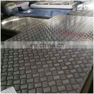Hot Selling H114 Textured Five Bars Ribbed Aluminum Plates Checkered Plate photo-3