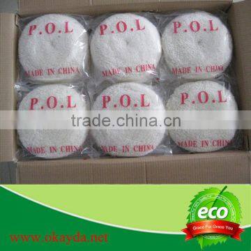 Wool buffing pad for polishing car paint