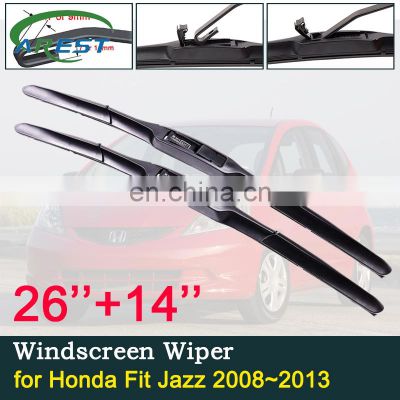 for Honda Fit Jazz 2008~2013 Car Wiper Blades Front Window Windscreen Windshield Wipers Car Accessories GE6 GE7 GE8 GE9 2010