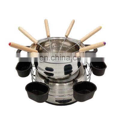 Chinese Cheap Stainless Steel Chocolate Cheese Cooking Pot Electric Fondue Set
