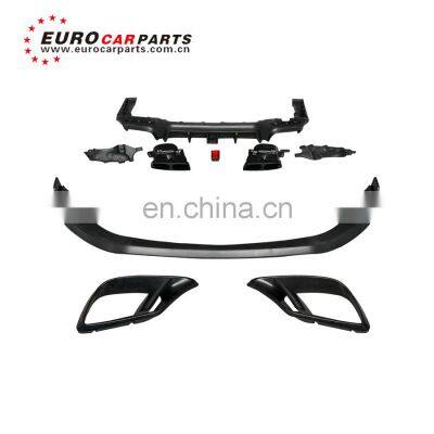 2020 S class w222 S63 S65 front lip diffuser for w222 S63 S65 to B style front skirt and rear diffuser muffler tips PP material