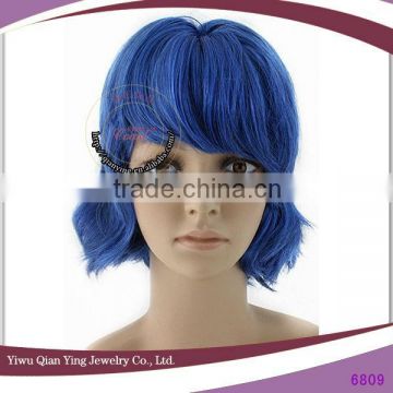 womens dark blue fashion cheap short curly party wigs