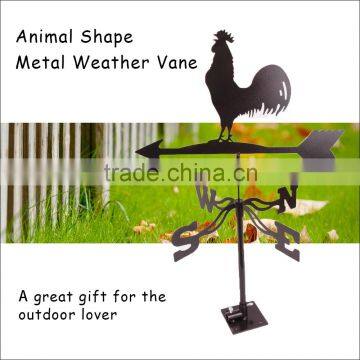 (564) Garden Roof Decorative Metal Iron Black Matt Rooster Weather Vane