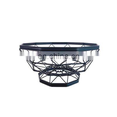 Wholesale Simple Black Storage Modern Bowl Classy Fruit Basket For Dinning Table photo-3