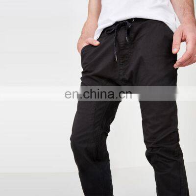 2021 Summer Men black Track Jogger Pants With Drawstring High Quality Cotton pant