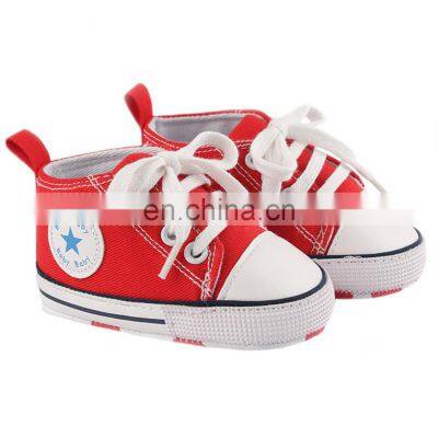 High Quality Designer wholesale, ODM/OEM Canvas shoes Newborn 0-2 Years Infant Walking kids boy and girl crib Baby shoes/