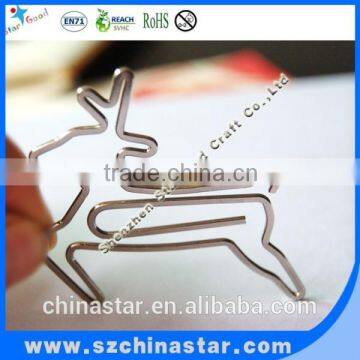 Big Flat Metal Nickel Plated Steel Assorted Animal Shaped Paper Clip photo-2