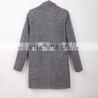 2021 Amazon Hot Sale New European Style Houndstooth Coat for Autumn and Winter, Slim Thick Woolen Coat, Woolen Coat photo-4
